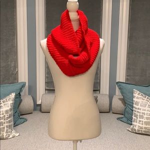 Soft Red Infinity Scarf